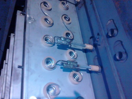 Insvetsning av elementslingor i Kantal mot anslutningar